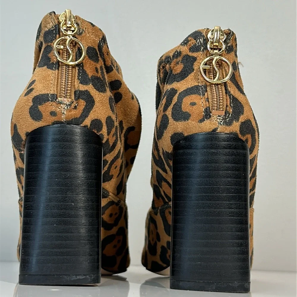Franco‎ Sarto Kortney Booties Camel Leopard Size 7.5